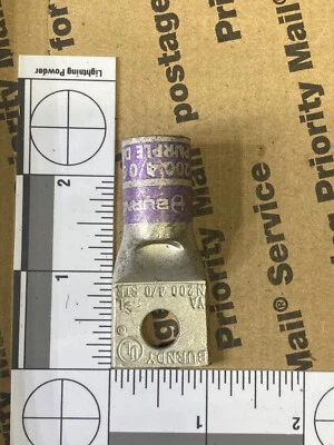 2 BURNDY Tin-Plated Copper Compression Lugs (YAL N200) 4/0 - Image 1 of 4