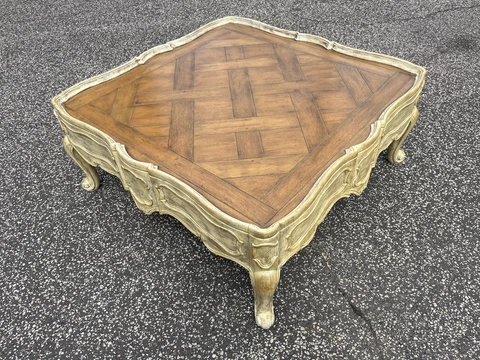 Baker French Country Parquet Top Coffee Table Cover