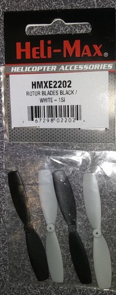 Heli-Max Rotor Blades Black/ White - 1Si HMXE2202 NEW - Image 1 of 1