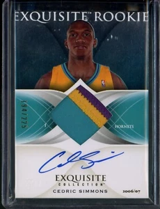 2006-07 Upper Deck Exquisite Cedric Simmons Rookie Patch Auto RPA #'d 194/225 - Picture 1 of 2