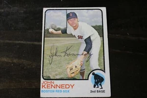 JOHN KENNEDY 1973 TOPPS BOSTON RED SOX AUTOG'D CARD - Imagen 1 de 1
