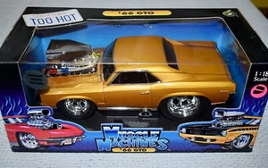 Muscle Machines Gold ‘66 Pontiac GTO 1:18 California Too Cool Model NIB #120 - Picture 1 of 9