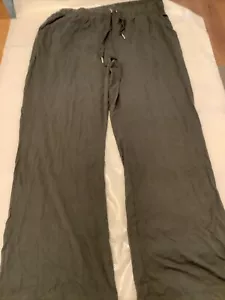 Mint Velvet Womens Khaki Wide Leg Trouser Size L - Picture 1 of 8