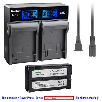 Kastar Battery LCD Rapid Charger for RCA PRO V730 PRO V741 PRO V742 BDC-46 BDC58 Foto 1 de 4