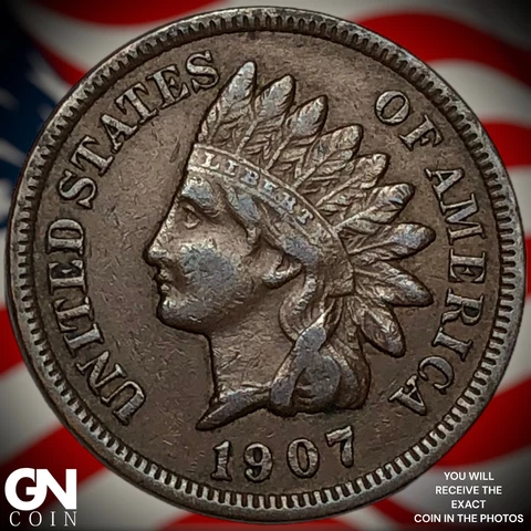 1907 Indian Head Cent Penny  Q8234 Cover