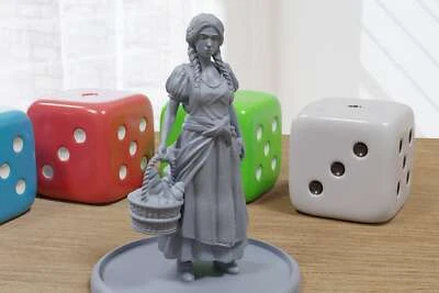 Vendor Female - Medieval Townsfolk / Villagers - 3D Printed Minifigures for Tabl