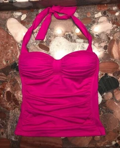 Nwt Tommy Bahama Perlmutt Rosa Lang Neckholder Tasse Tankini Bikini Top Damen S - Picture 1 of 4