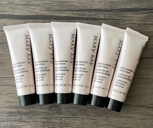 Mary Kay Extra Emollient Night Cream .42 oz Mini Travel Size ~ Lot of 6 ~ NEW - Picture 1 of 2