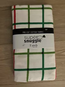 2 Yds Super Kuscheln Flanell WEIHNACHTSGITTER Neu - Bild 1 von 2
