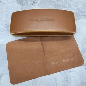Tommy Bahama Eye Glasses Sunglasses Hard Shell Protective Case Fabric & Leather - Picture 1 of 15