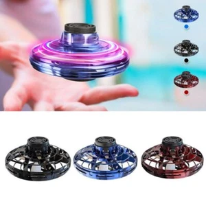 Mini Fingertip Gyro Interactive Decompression Toy Drone LED UFO Type Flying Heli - Picture 1 of 12