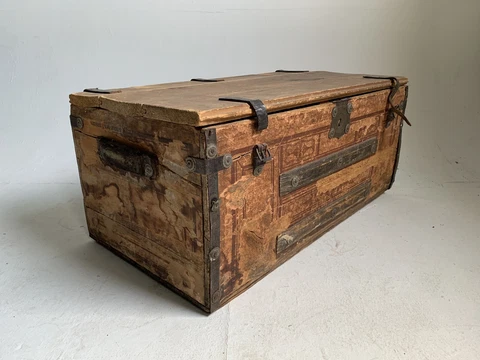 Goyard Antique Vintage Monogram Steamer Trunk Louis Vuitton Suitcase 19th C Cover
