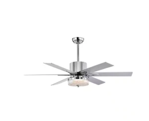 Keazile Hermes 52 Zoll Deckenventilator Innen Chrom mit Fernbedienung und Licht - Bild 1 von 4