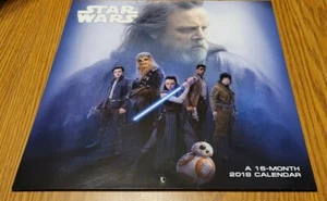 ** Star Wars 16 Month Wall Calendar (2018) ** Excellent! - Picture 1 of 2