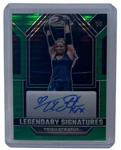 Trish Stratus 2023 Panini Prizm WWE Legendary Signatures Green Pulsar /10 Auto - Picture 1 of 3