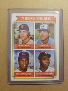 1974 Topps Rookie Infielders #600. Cash,Cox, Sanders & Madlock.