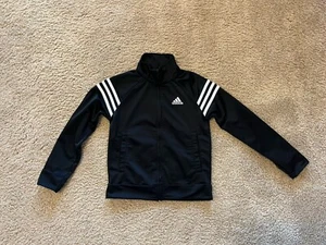 Adidas Youth Black Warm Up Jacket Small Only Worn Once - Picture 1 of 4