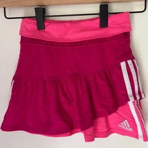 Adidas Hot Pink Child Size 5 High Waist Tennis Activewear Skort  - Picture 1 of 7