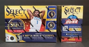 (1) 2020-21 Select Basketball Mega Box Sealed Red White Green Cracked Ice Prizm - Bild 1 von 2