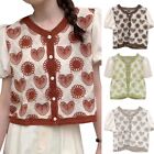 Cute Shirt Chiffon Short Sleeves Loose Fit Sweet Patchwork Shirts for Women