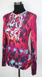 Top donna Peter Pilotto stampa grafica manica lunga aderente UK 8 XS - Foto 1 di 8