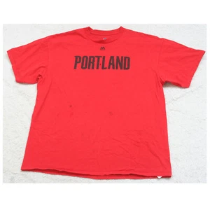Camiseta Majestic Portland Trailblazers Roja Negra XL Manga Corta Algodón 1-911 - Imagen 1 de 5