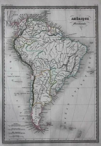 Original antique map SOUTH AMERICA, 'Amerique Meridionale', Malte-Brun, 1846 - Picture 1 of 4