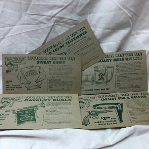 5 VINTAGE RIN TIN TIN Bestellkarten NABISCO CEREAL PREMIUM - Bild 1 von 11