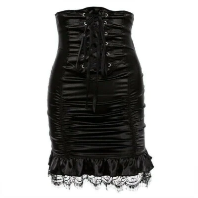 Lady Sexy Lolita Victorian Gothic Skirt Ruffle Lace Steampunk Bodycon Silky Club - Image 1 of 4