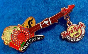 GUITARRA SURFERS PARADISE BOOMERANG ROO ABORIGEN DIDGERIDOO Hard Rock Café PIN - Imagen 1 de 1