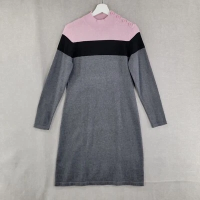 Vestido Talbots Mujer Pequeño Gris NUEVO Cachemira Bloques de Color Suéter Clásico Acogedor Foto 1 de 4