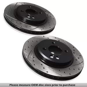 PAR DE DISCOS DE FRENO DELANTEROS RANURADOS PERFORADOS 276 MM PARA MINI ONE COOPER S R50 R52 R53 - Imagen 1 de 9