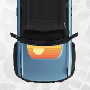 Sun Pin stripe Design Hood Graphics - Compatible with Ford Bronco - Car Wrap Kit - Bild 1 von 3