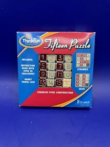 Vintage NOS Fifteen Puzzle with Travel Case Stainless Steel & Enamel BINARY ARTS - Picture 1 of 2