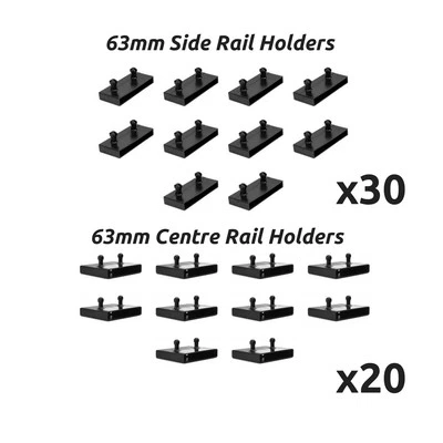 63mm Bed Slat Holders Kits / Bundles for Metal Beds 30 Sides / 20 Centre Holders - Image 1 of 4