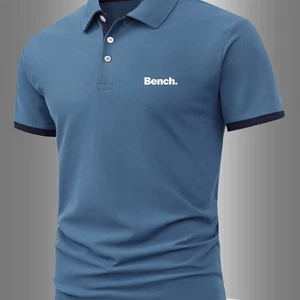 Camicia Uomo Casual Panca Logo - Tessuto Morbido Elasticizzato, Manica Corta, Vestibilità Regular - Foto 1 di 9