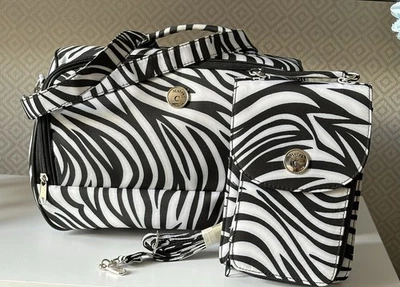 Moira C Travel/Makeup Bag With Matching Handbag Set - Image 1 of 4