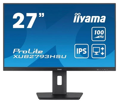 iiyama ProLite 27" IPS Monitor Full HD HAS Pivot 100Hz XUB2793HSU - Image 1 of 4