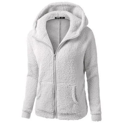 Thicken Overcoat Women Fleece Fur Warm Winter Coat Hooded Parka Jacket Outwears+ - Image 1 of 4