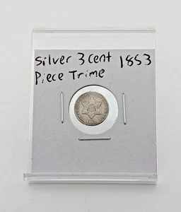 1853- Silver 3 Cent Piece Trime - Picture 1 of 2