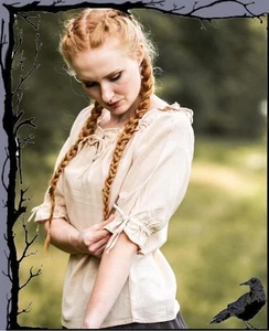 Blusa de mercado medieval verano manga corta - Janine @ oferta especial Leonardo Carbone - Imagen 1 de 6