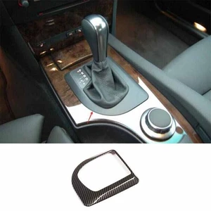 For BMW 5 Series 2004-10 ABS Carbon Fiber Console Gear Shift Strip Cover Central - Picture 1 of 10