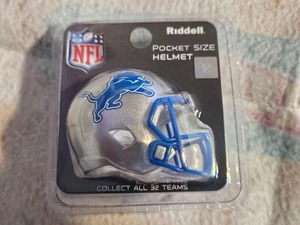 Detroit Lions Chrome Pocket Pro Football Helmet #2427 Riddel - Picture 1 of 4