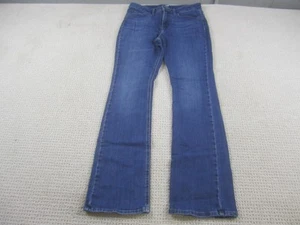 Lee Jeans Womens 10L Blue Denim Boot Cut Cotton Blend Whiskered - Picture 1 of 10