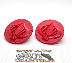 1986 GI Joe ARAH Cobra Stun Hubcaps x 2 Part, Great Condition - Imagen 1 de 2