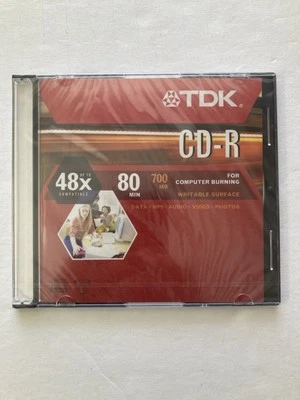 TDK CD-R 700MB 80min 48x Compatible Writable Surface Sealed - Image 1 of 4
