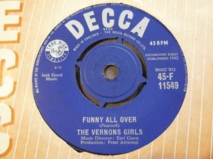 THE VERNONS GIRLS-FUNNY ALL OVER-DECCA - Imagen 1 de 2