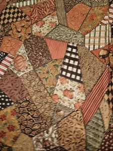 Daisy Kingdom "Autumn Fest" Cheater Crazy Patchwork Cotton Fabric 3 Yards X 44" - Picture 1 of 10