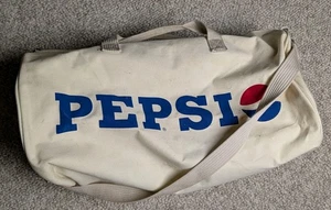 Borsa Borsone Vintage Marca Pepsi Cola Tela Resistente Grande Bagaglio, - Foto 1 di 6