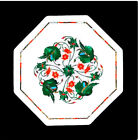 12'' weiße Marmor-Tischplatte, Eckkaffee, antikes Mosaik-Inlay,...